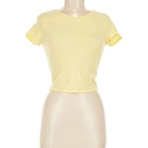 Wild Fable Light Yellow Crop Top